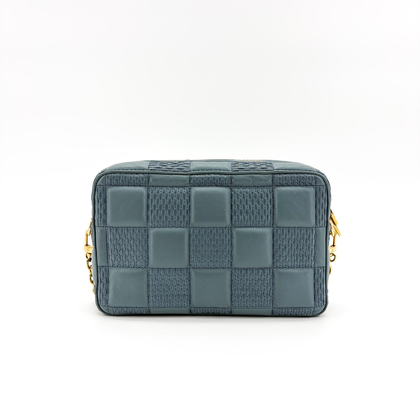 Louis Vuitton Damier Wavy Trunk Clutch Blue