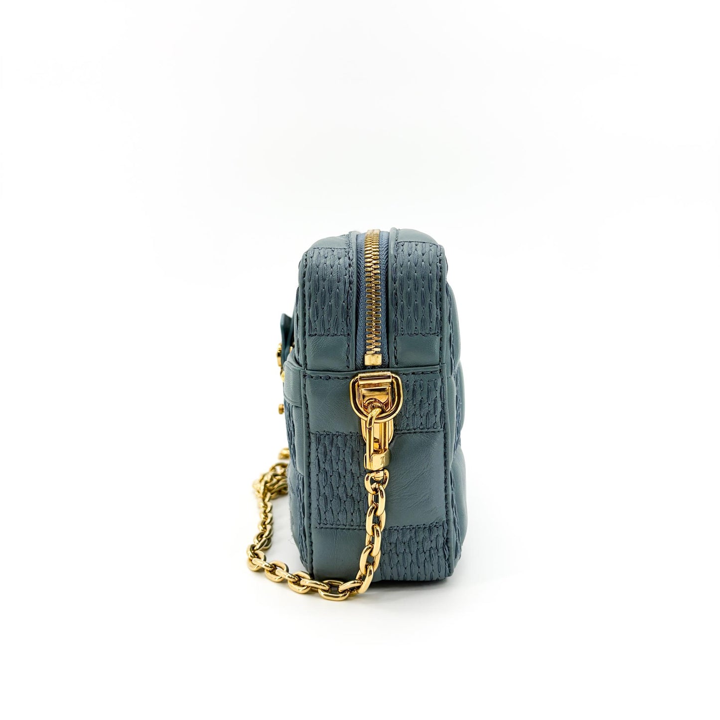 Louis Vuitton Damier Wavy Trunk Clutch Blue