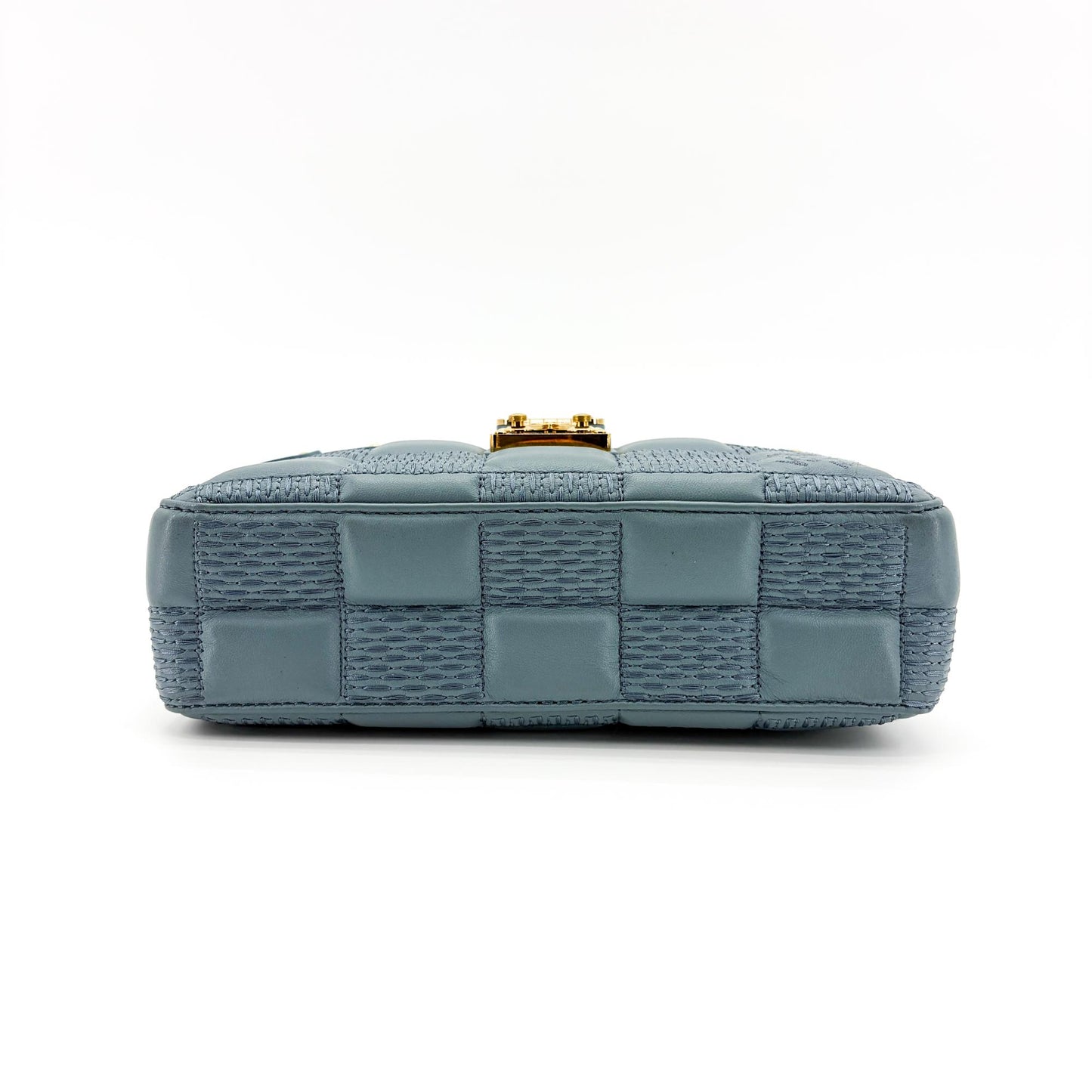 Louis Vuitton Damier Wavy Trunk Clutch Blue