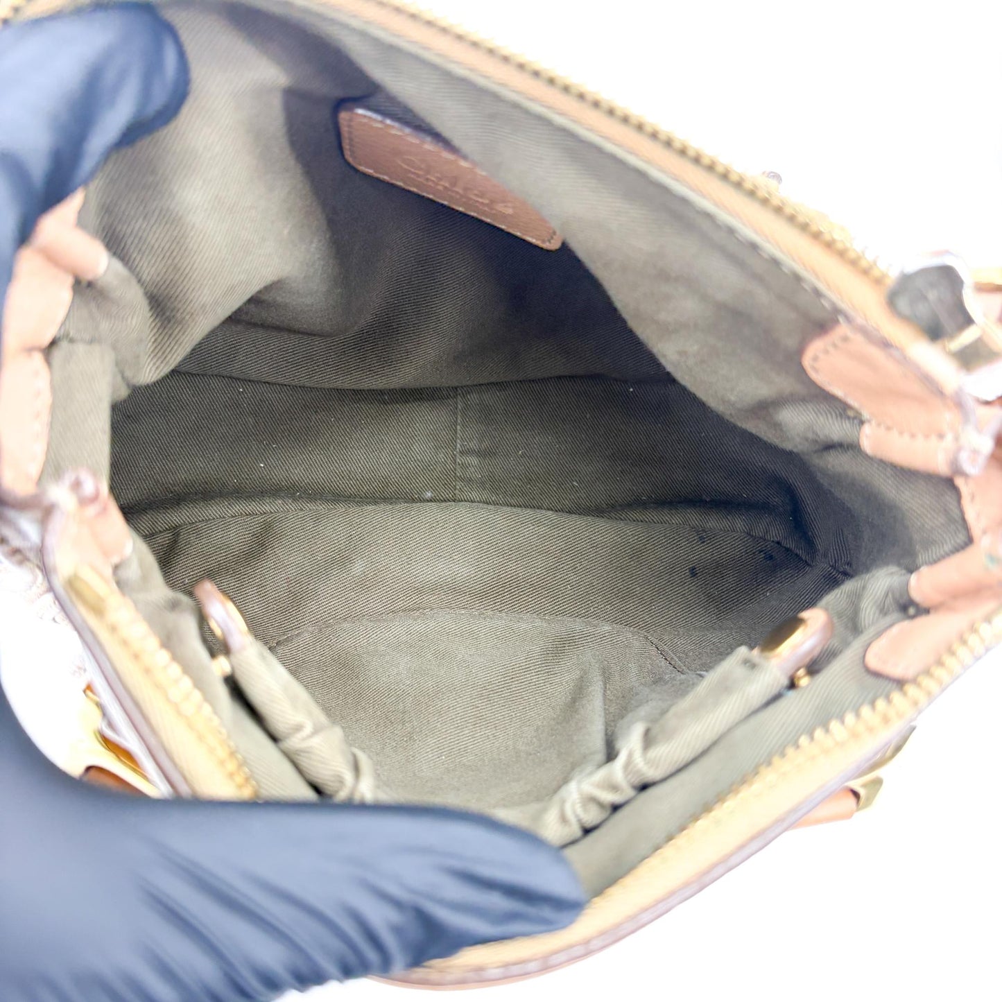 Chloé Marchi Mini Double Carry Bag Tanning