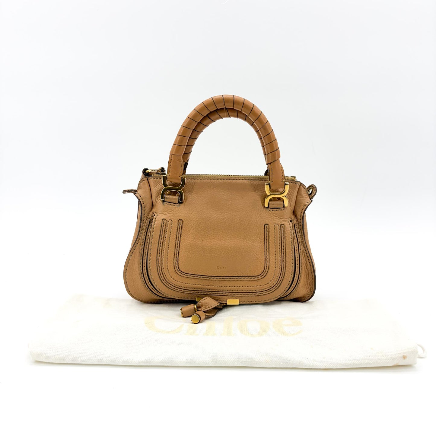 Chloé Marchi Mini Double Carry Bag Tanning
