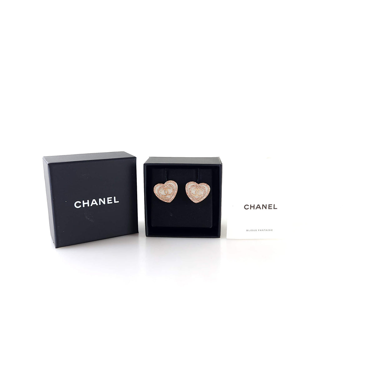 CC Heart Crystal Earrings ABD343