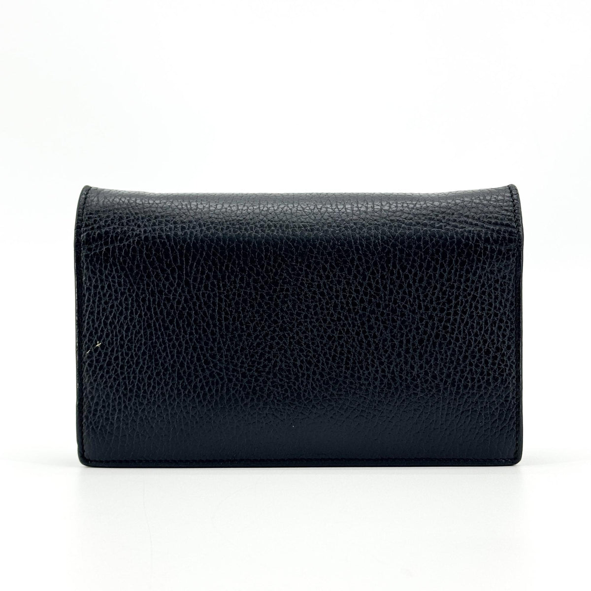 Gucci Interlocking G Dollar Calf Chain Crossbody Bag Black Gold Hardware