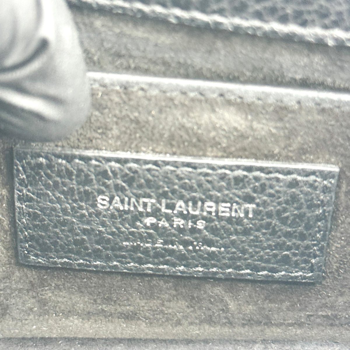 Saint Laurent Mini Sunset Crossbody Bag Black with Silver Hardware