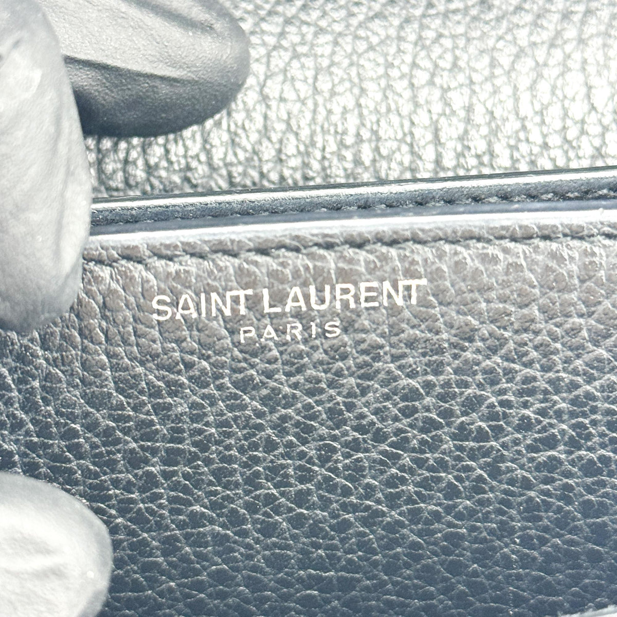 Saint Laurent Mini Sunset Crossbody Bag Black with Silver Hardware