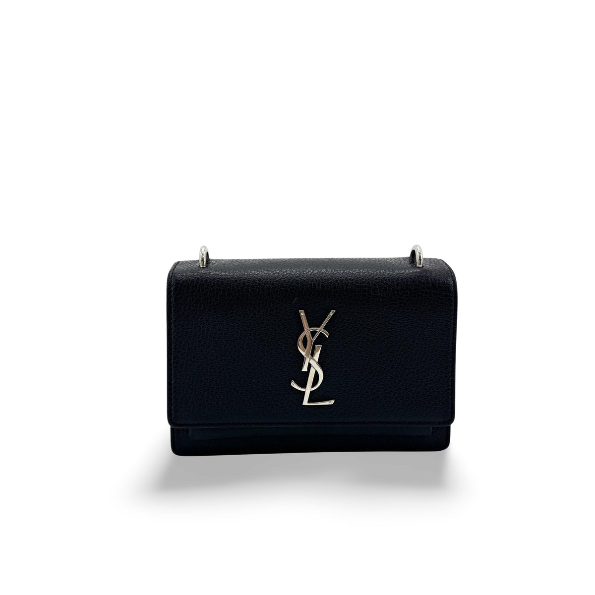 Saint Laurent Mini Sunset Crossbody Bag Black with Silver Hardware