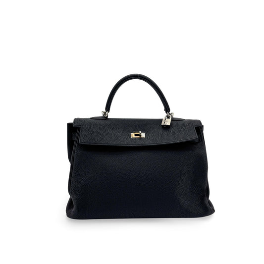 Hermès Kelly Bag Silver Hardware Black