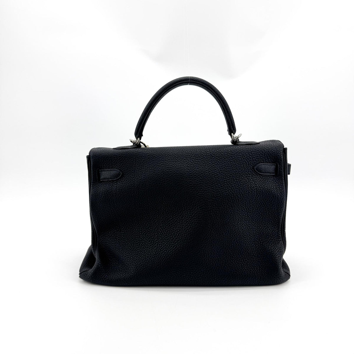 Hermès Kelly Bag Silver Hardware Black