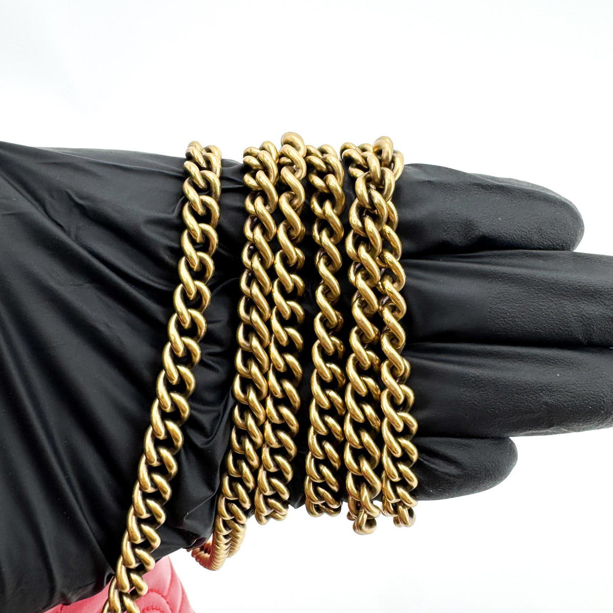 Gucci GG Marmont Mini Bucket Bag Red Gold Hardware