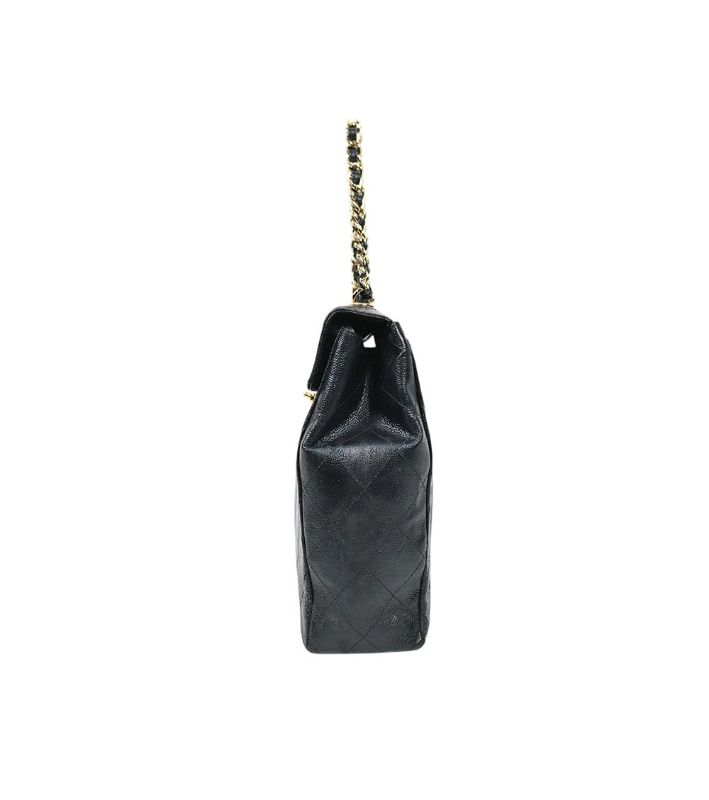 Chanel Black Caviar Quilted CC Chain Shoulder Bag