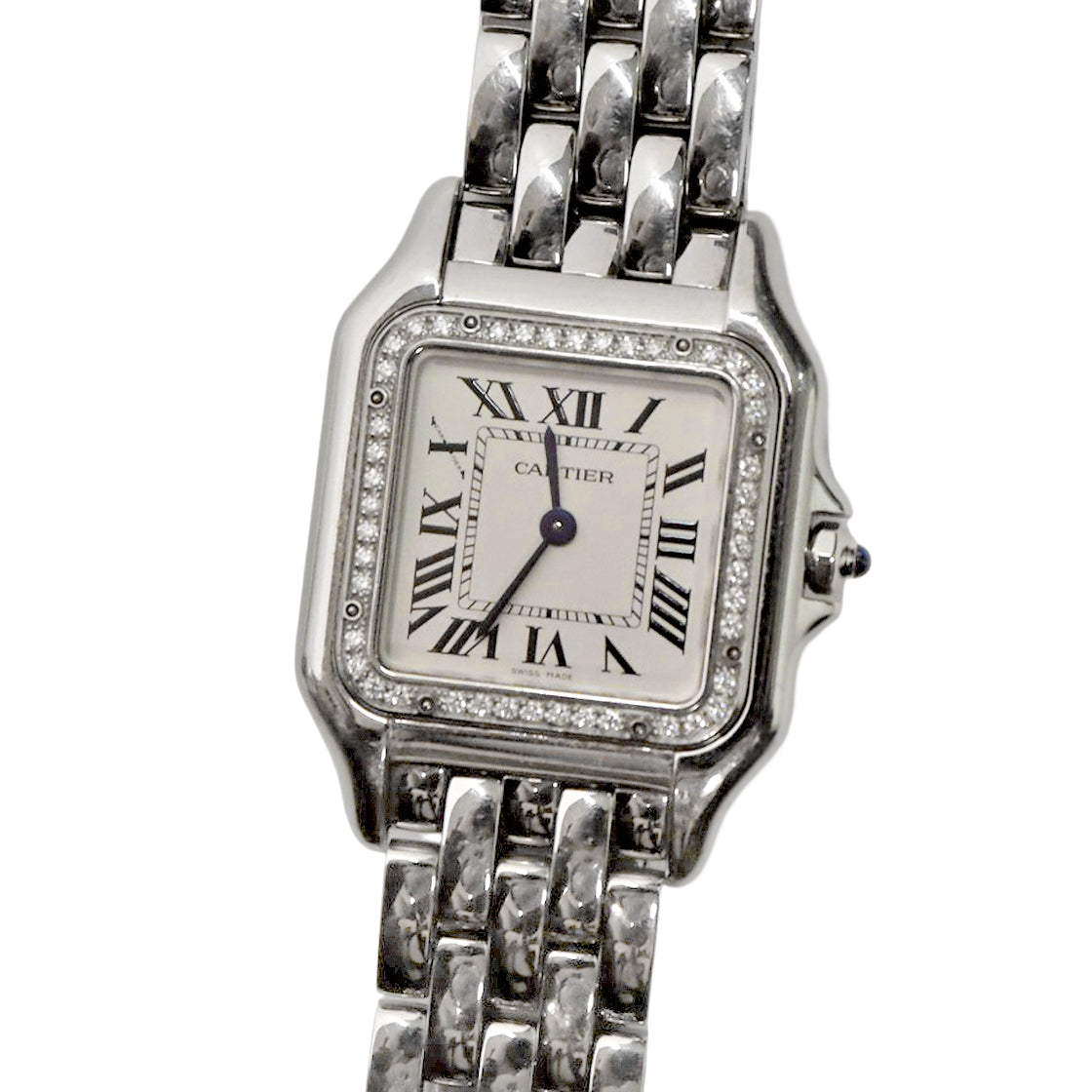 Cartier 27mm Steel Diamond "Panda" Quartz Watch