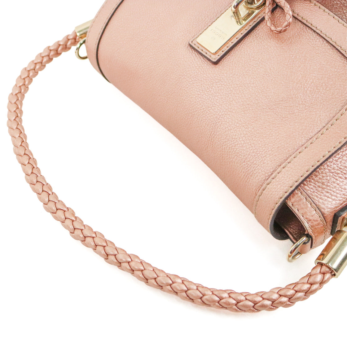 Gucci Metallic Pink Bamboo Bella Shoulder Bag