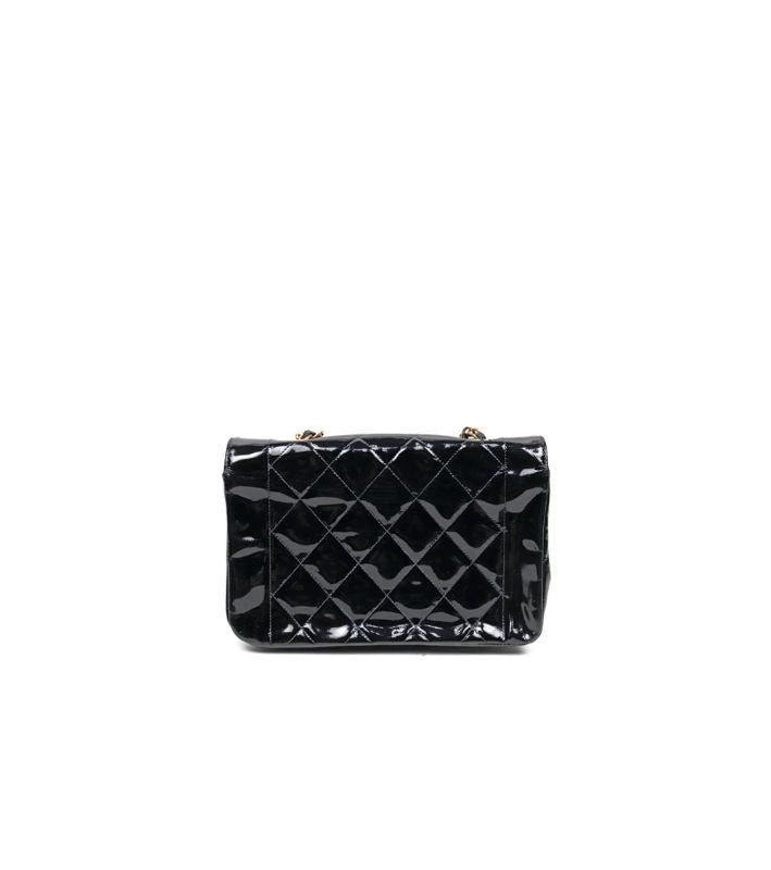 Chanel Black Patent Diana Shoulder Bag