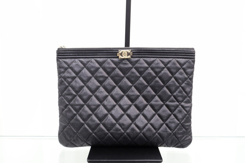 Caviar Boy Clutch New Medium A84406 Purchased at a department store