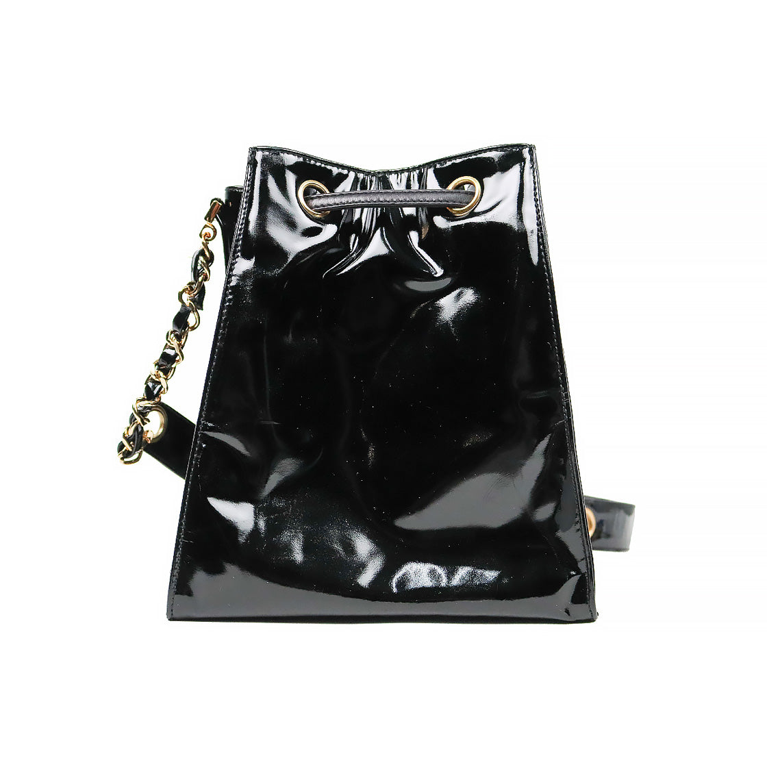 Chanel Black Faded Bucket Shoulder Bag