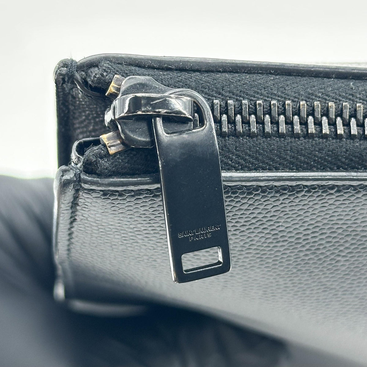 Saint Laurent Monogram Document Holder Clutch Black