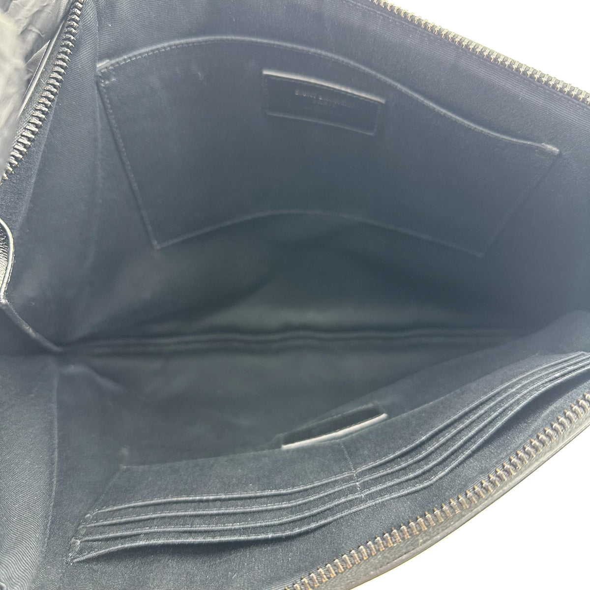Saint Laurent Monogram Document Holder Clutch Black