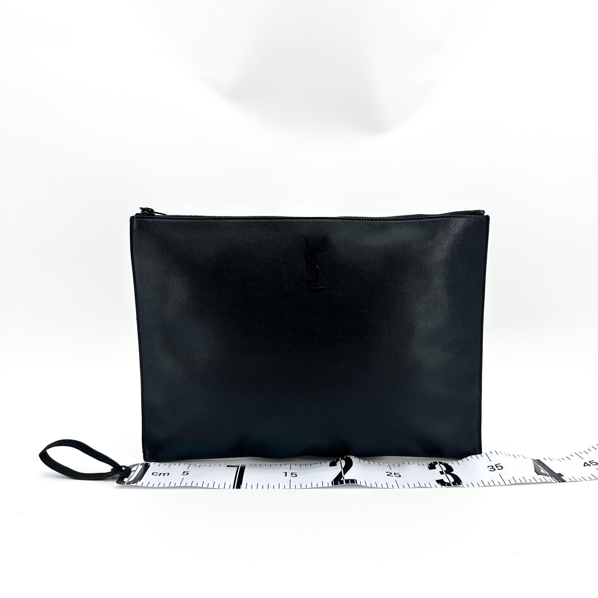Saint Laurent Monogram Document Holder Clutch Black