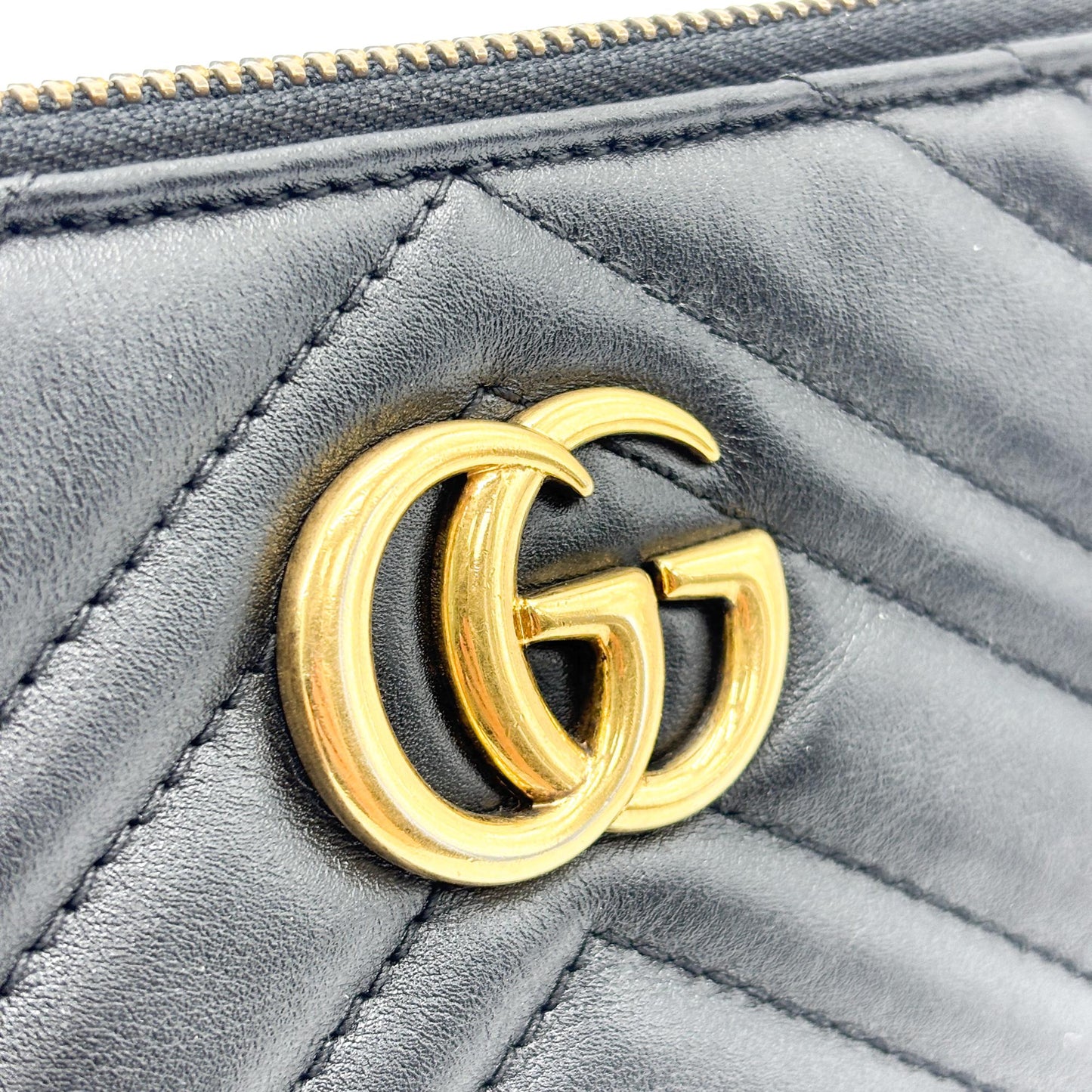 Gucci GG Marmont Matelassé Mini Chain Bag Black