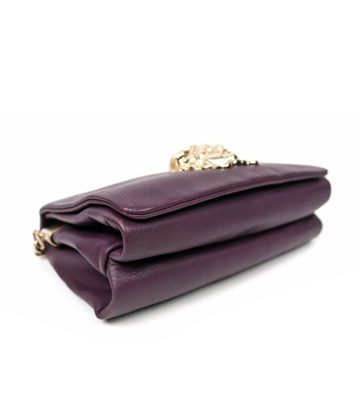 Versace Purple Sultan Chain Shoulder Bag