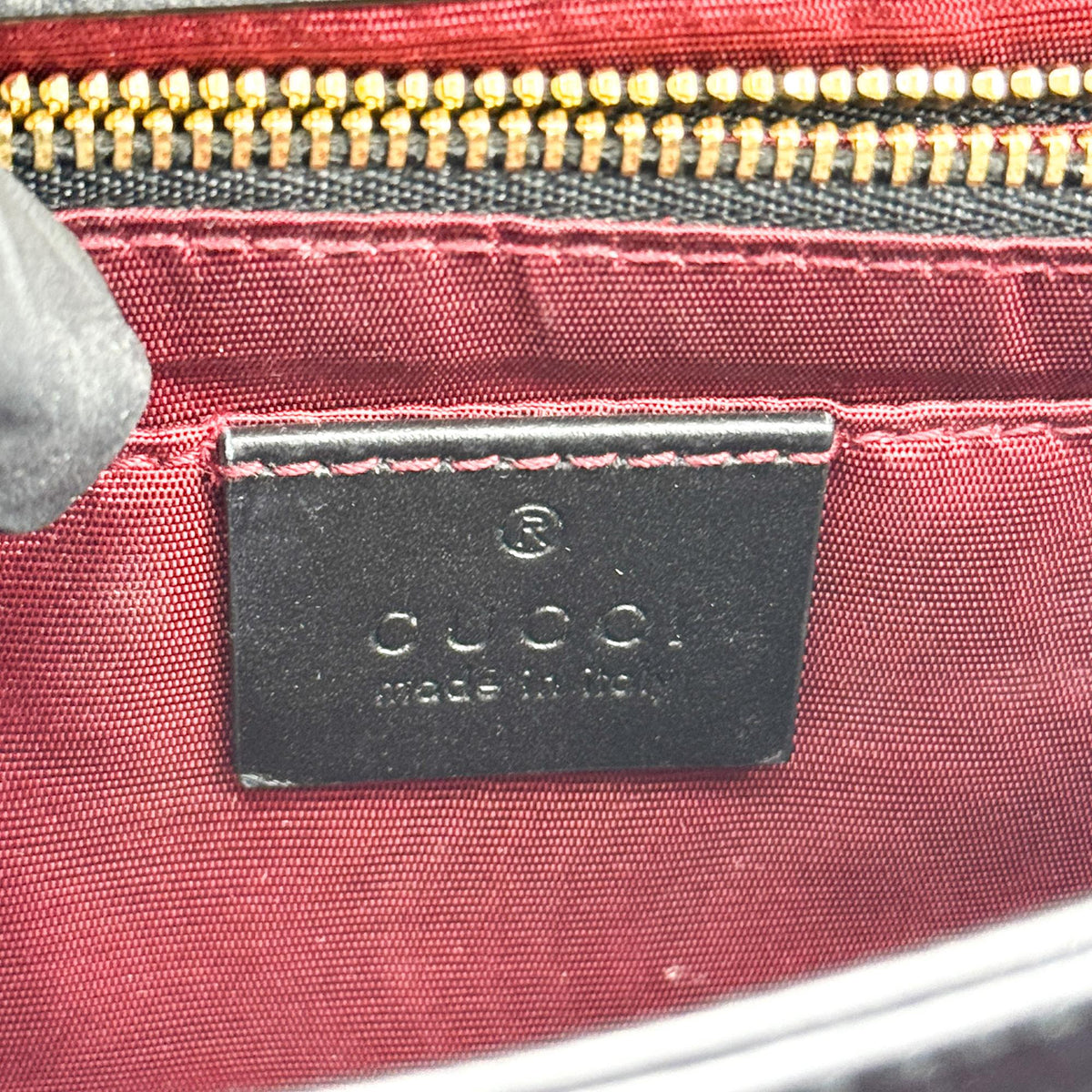 Gucci Vintage Horsebit Interlocking G Leather Crossbody Bag Black