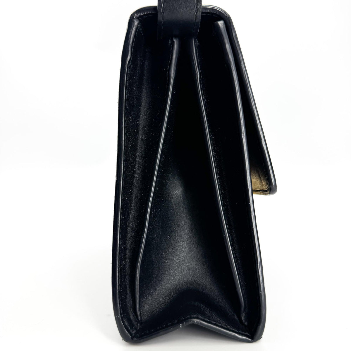 Gucci Vintage Horsebit Interlocking G Leather Crossbody Bag Black