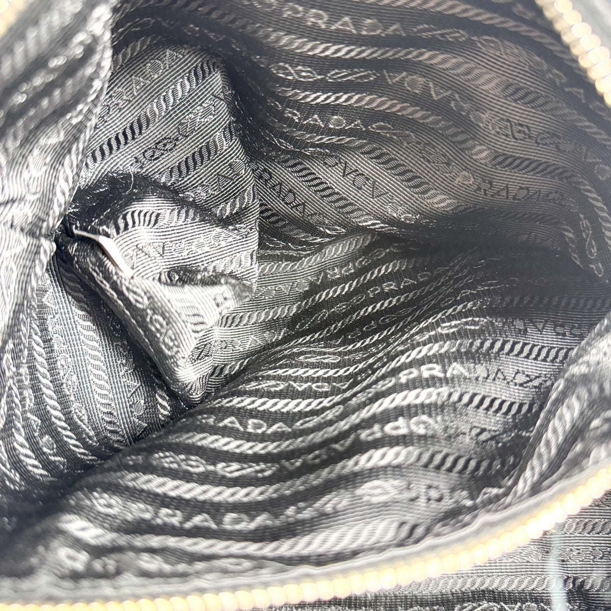 Prada Vitello Shine Tote Bag Black Gold Hardware
