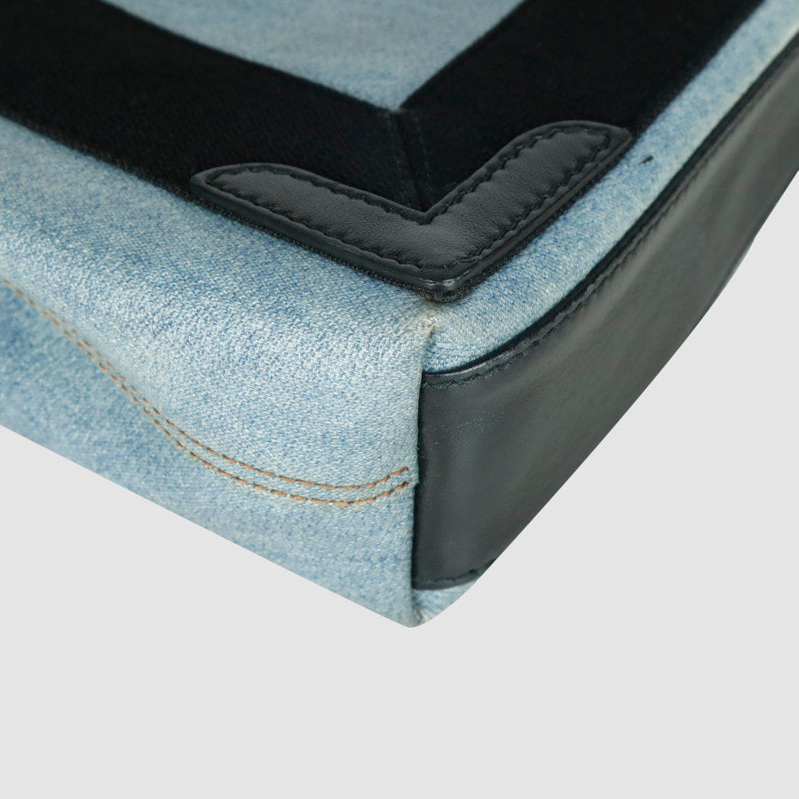 XS Coated Denim Cabas Tote Bag 390346