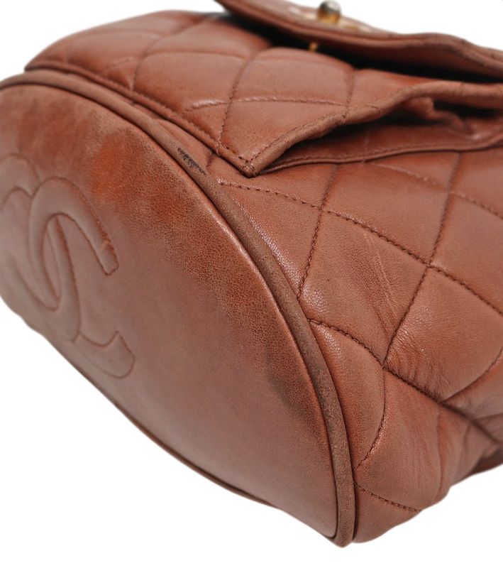 Chanel Brown Lambskin Dumas Backpack