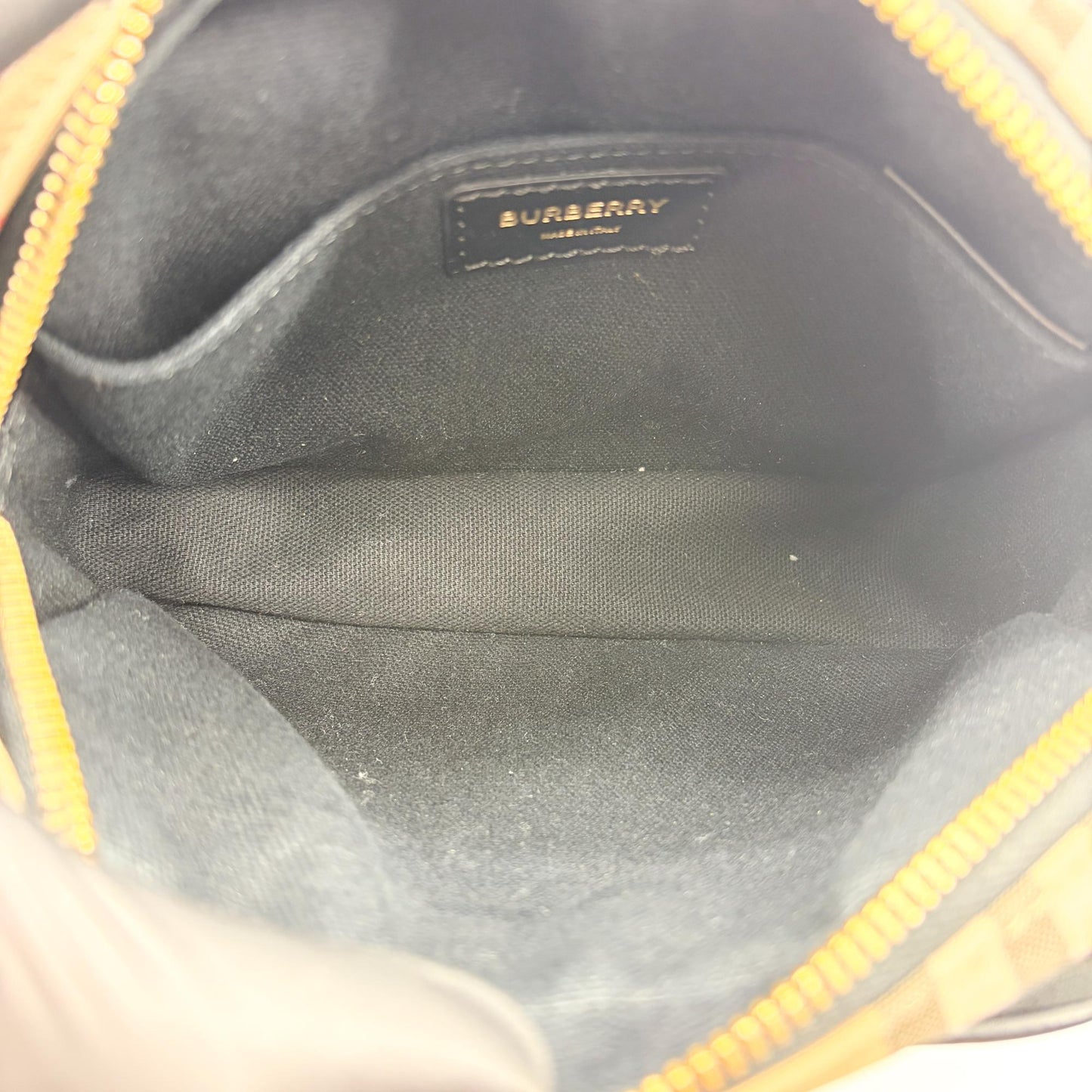 Burberry Vintage Check Leather Camera Bag Archive Beige