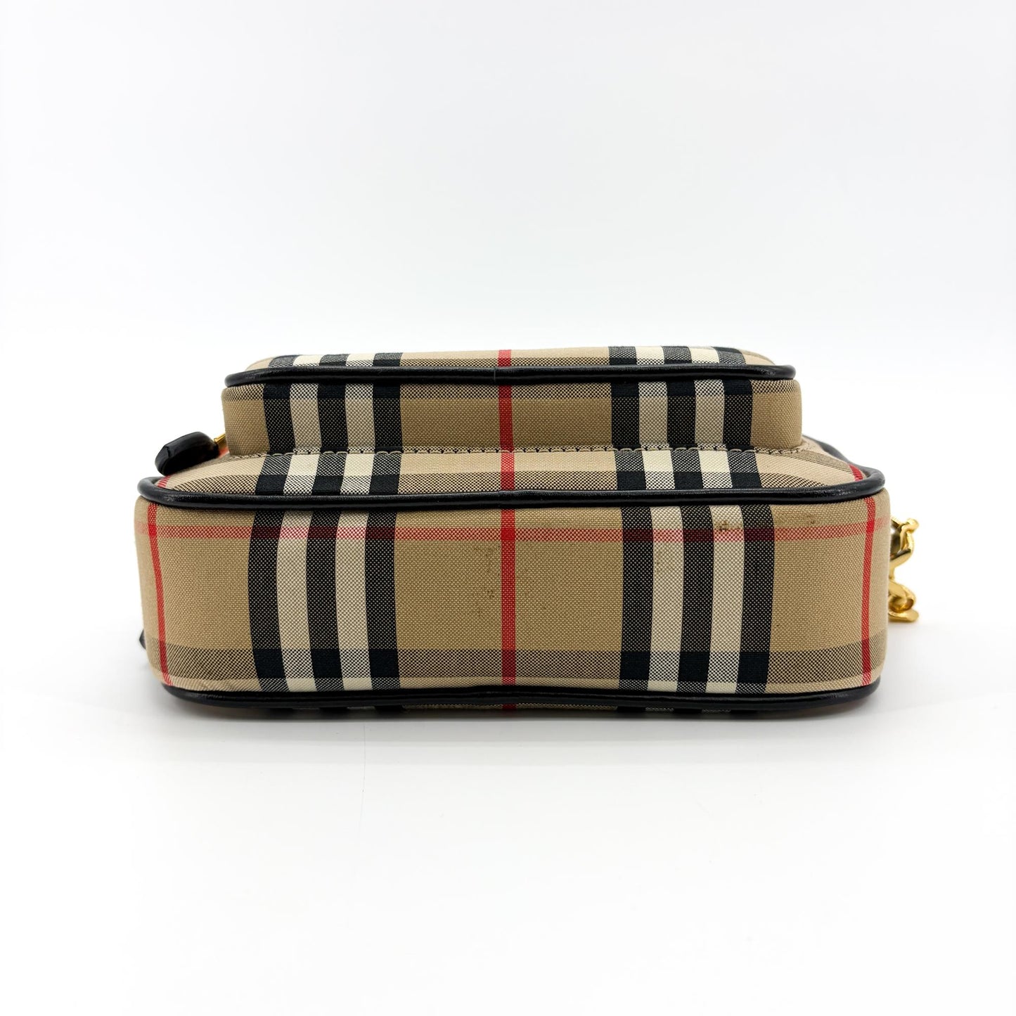 Burberry Vintage Check Leather Camera Bag Archive Beige