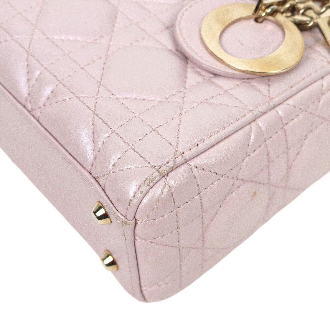 Dior Metallic Pink Lady Mini Shoulder Bag