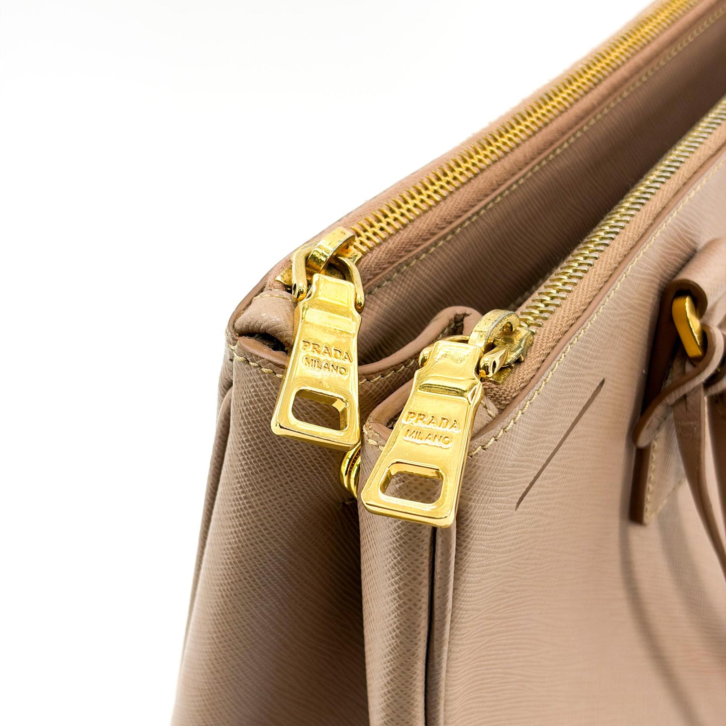 Prada Galleria Saffiano Leather Bag Medium Cameo