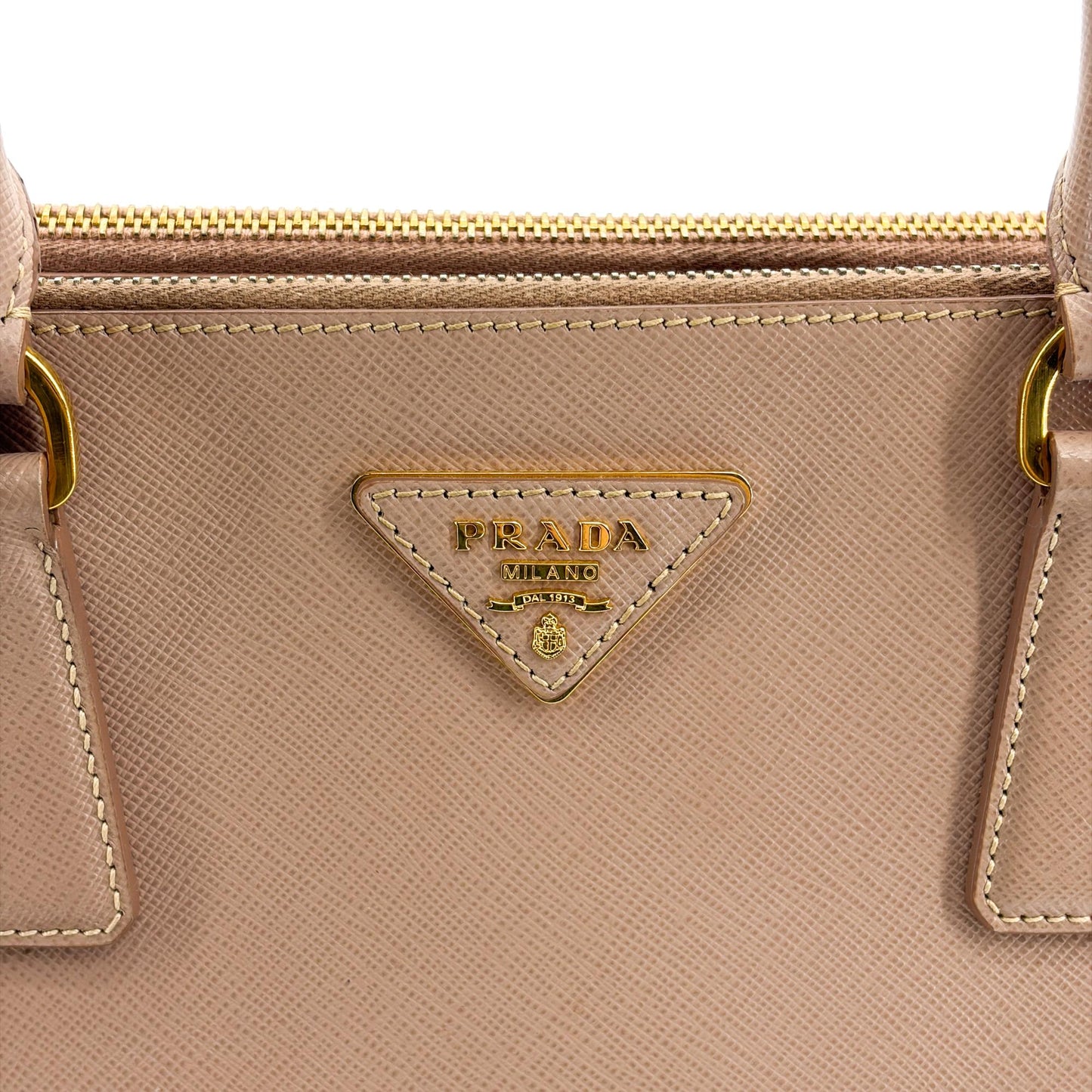 Prada Galleria Saffiano Leather Bag Medium Cameo