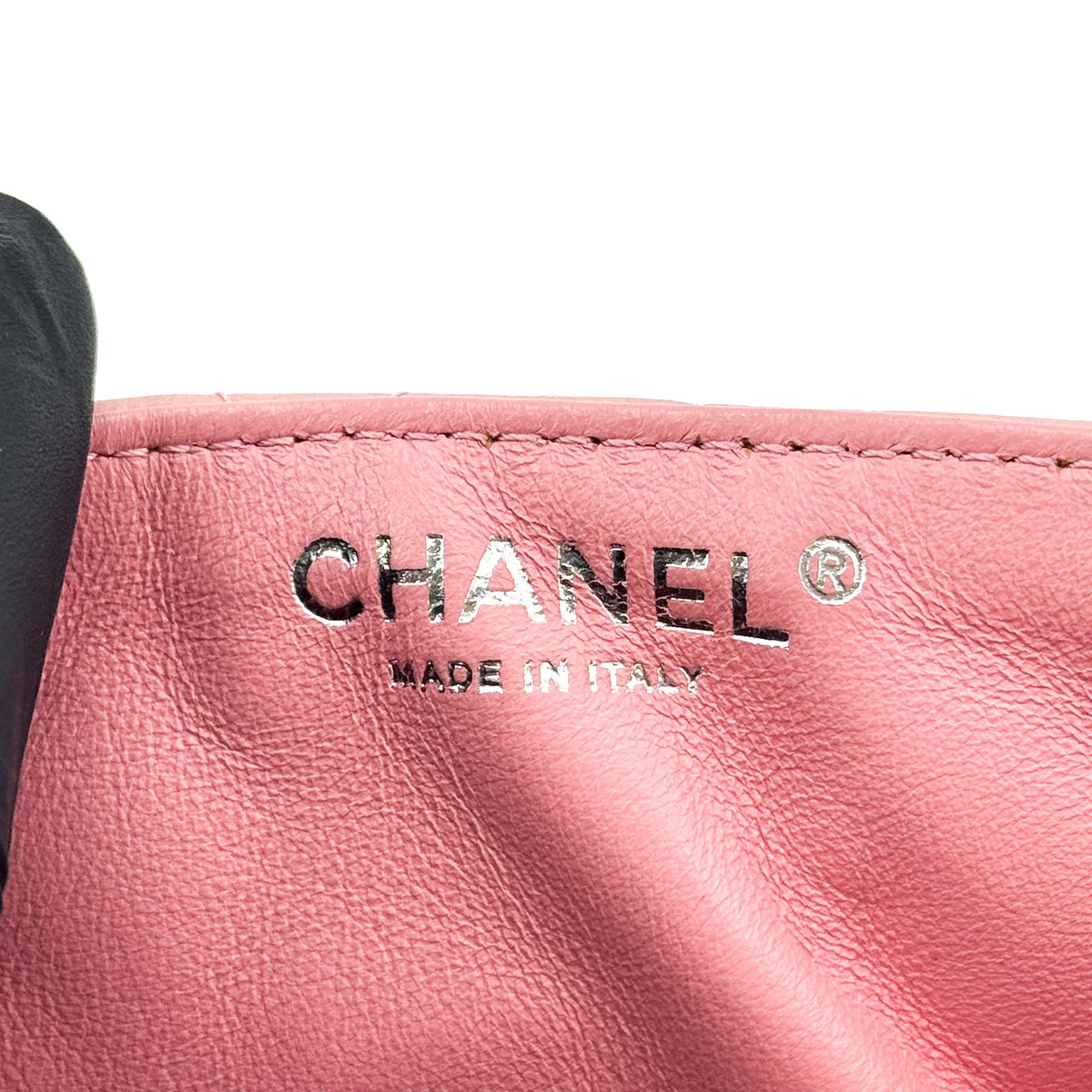 Chanel Classic East West Flap Bag Lambskin Silver Hardware Pink