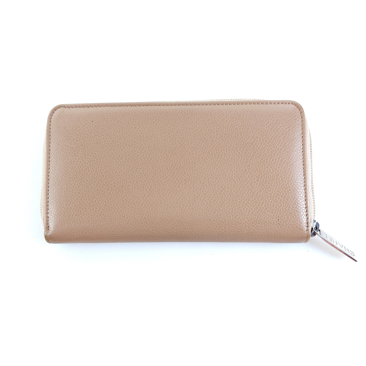 CC Caviar Zipper Long Wallet