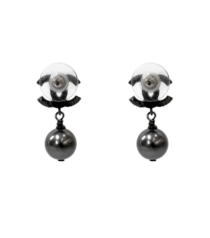 Chanel CC Pearl Earrings