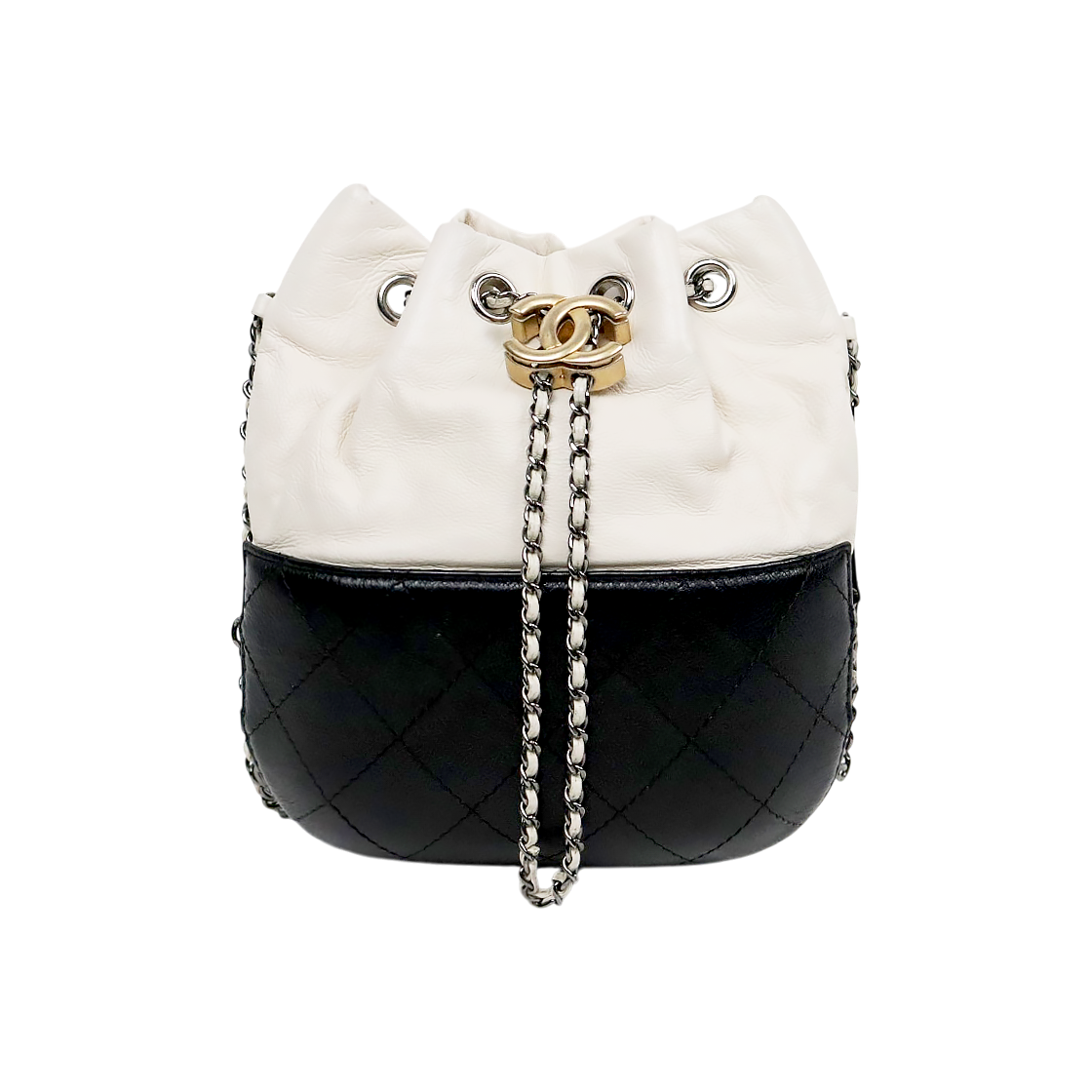 Chanel White and Black Gabrielle Pulse Crossbody Bag