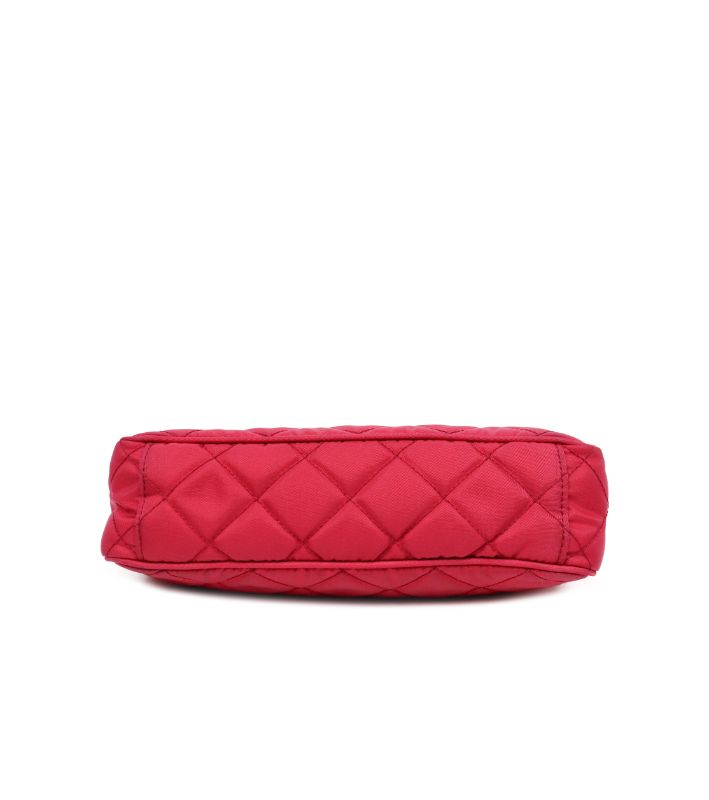Prada Pink Nylon Quilted Chain Shoulder Bag