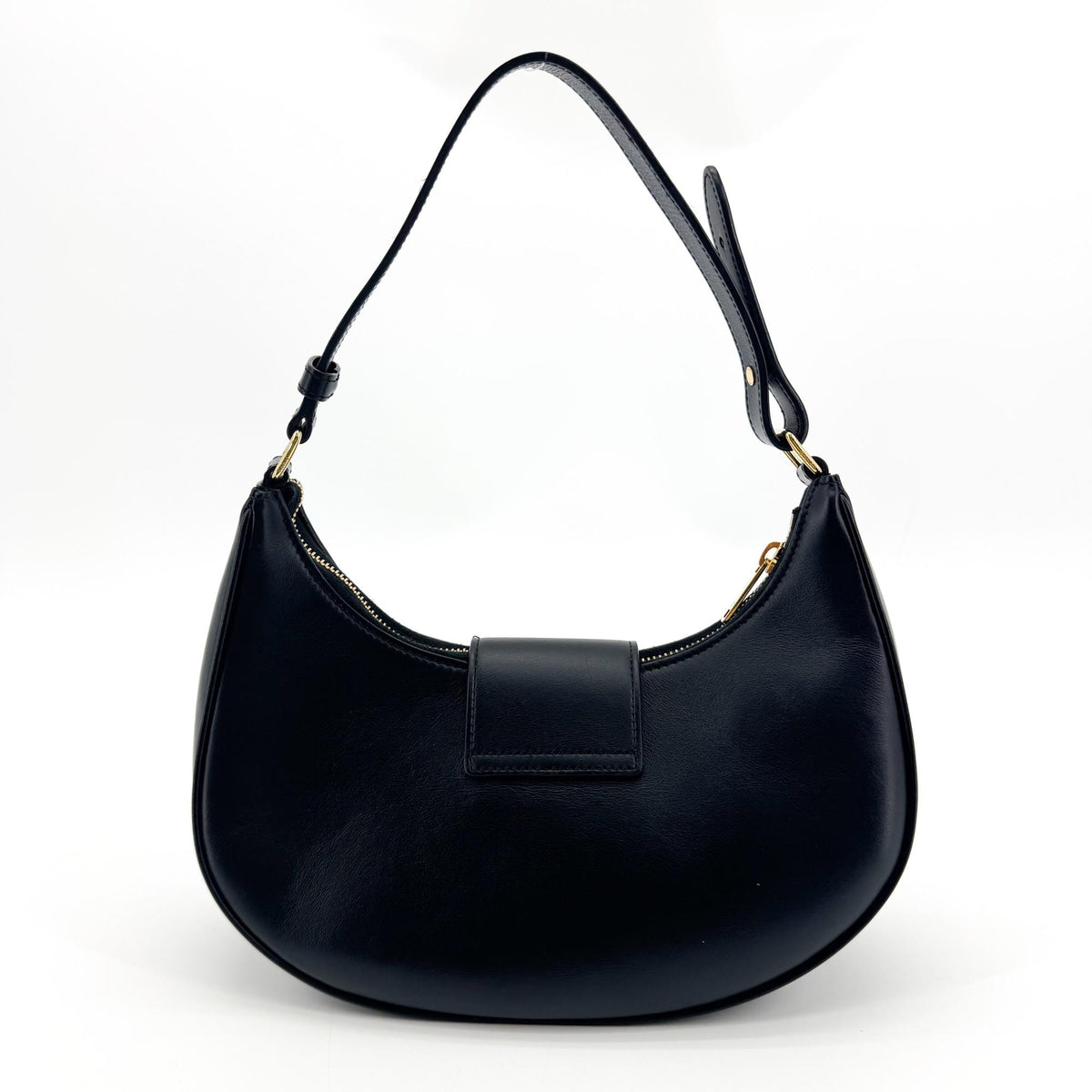 Celine Ava Triomphe Bag Shiny Calfskin Black