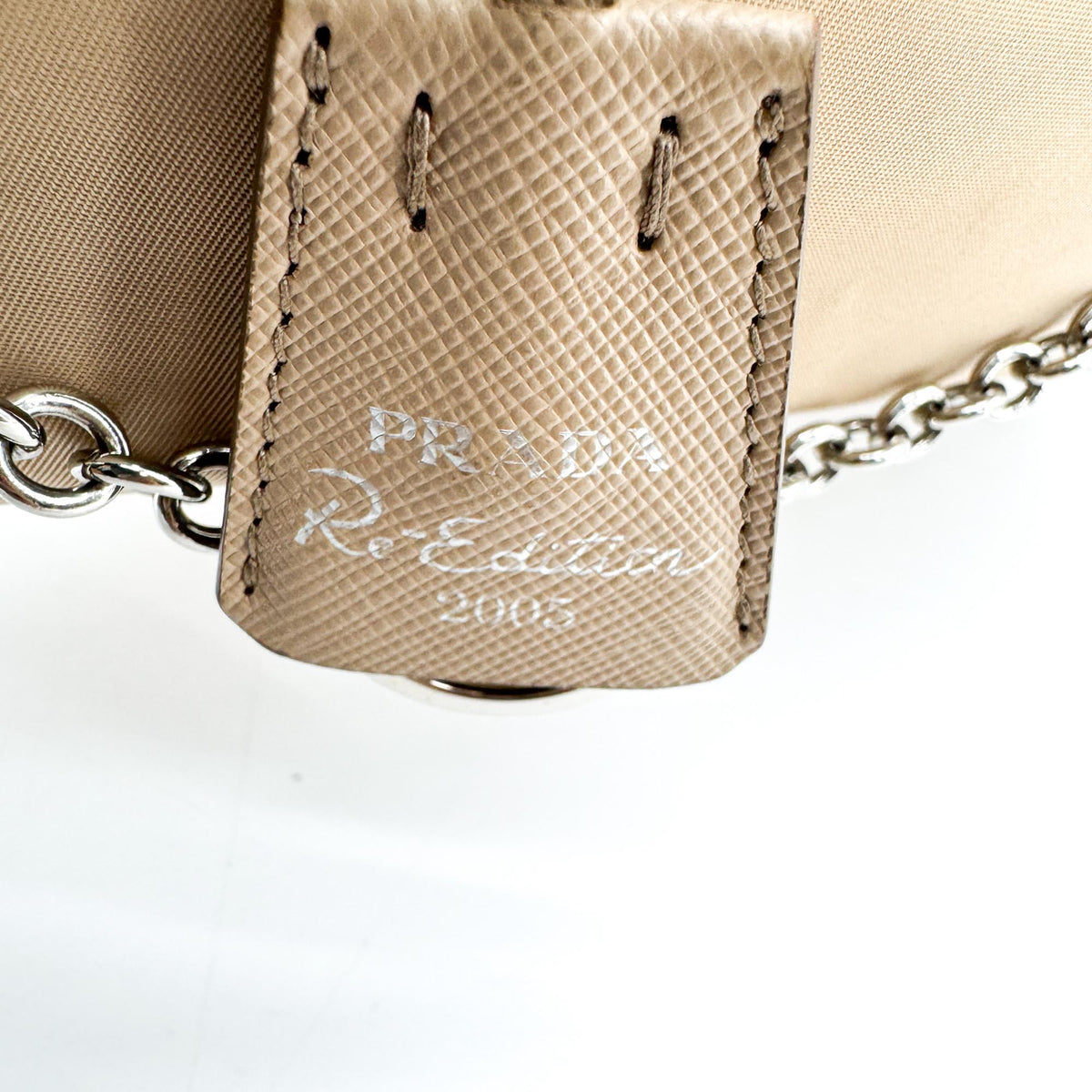 Prada Re-Edition 2005 Re-Nylon Shoulder Bag Beige
