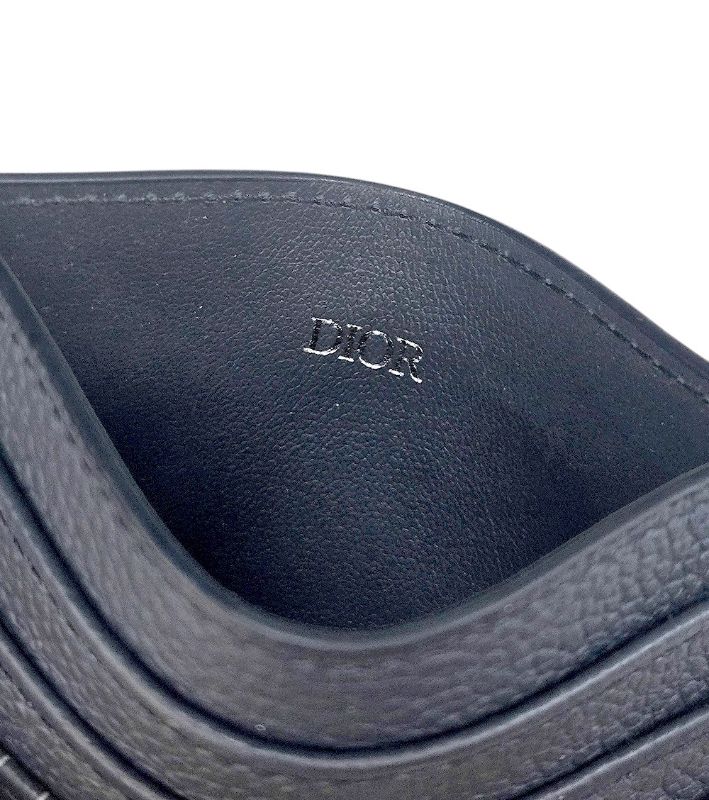 Dior Navy Gravity Card Holder Wallet