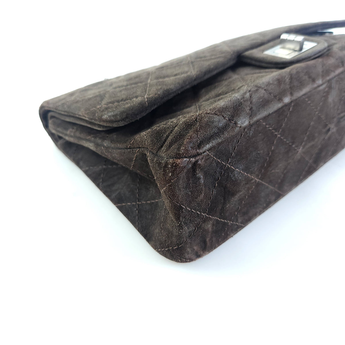Large 2.55 Suede Flap Shoulder Bag