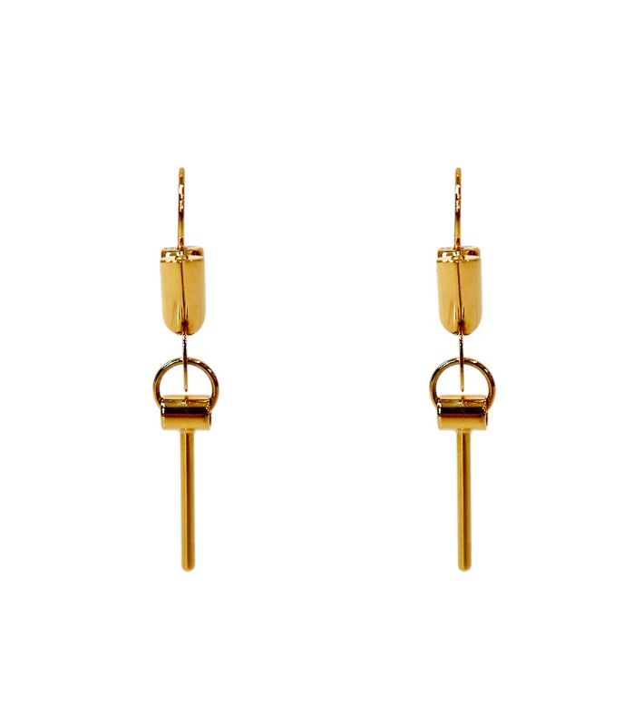 Louis Vuitton Essential V Hoop Gold Earrings