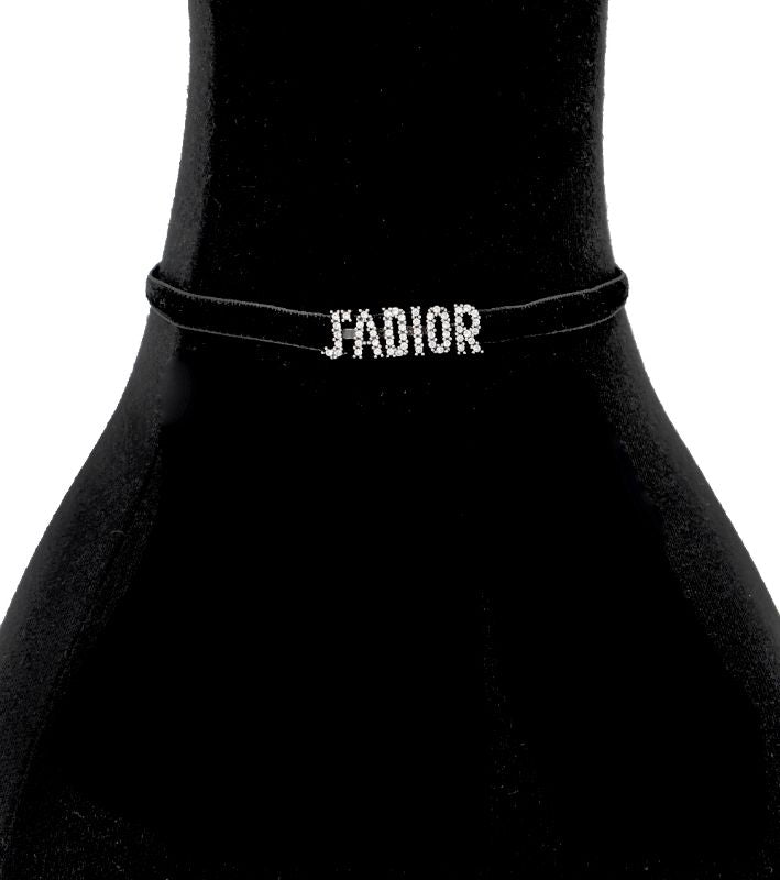 Dior Cubic Za Dior Black and Silver Choker Necklace