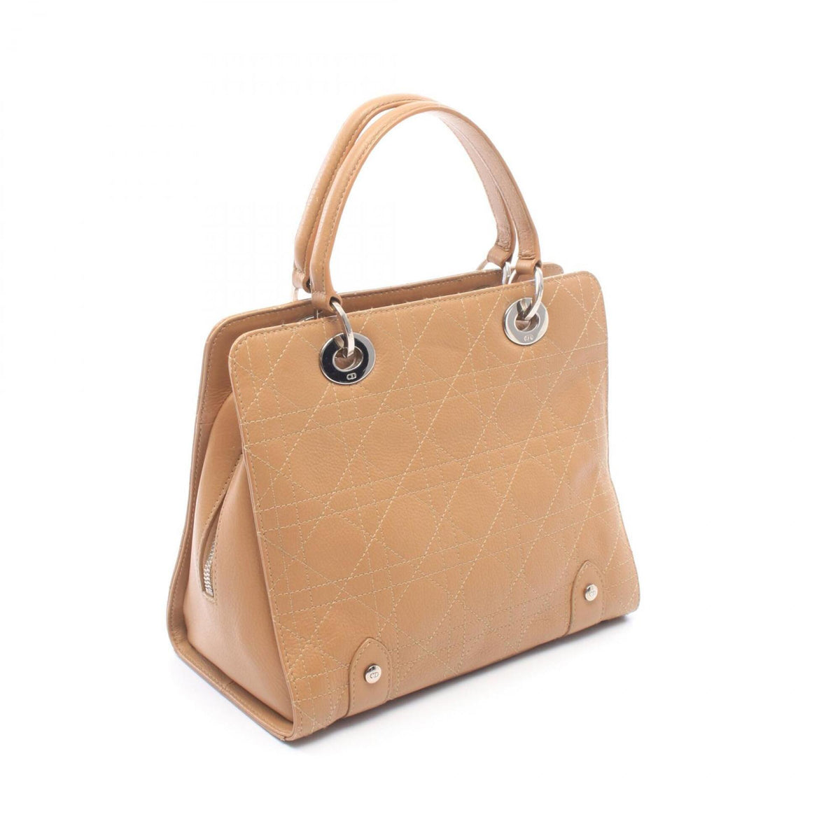 Christian Dior Dior Cannage Beige Calfskin Handbag