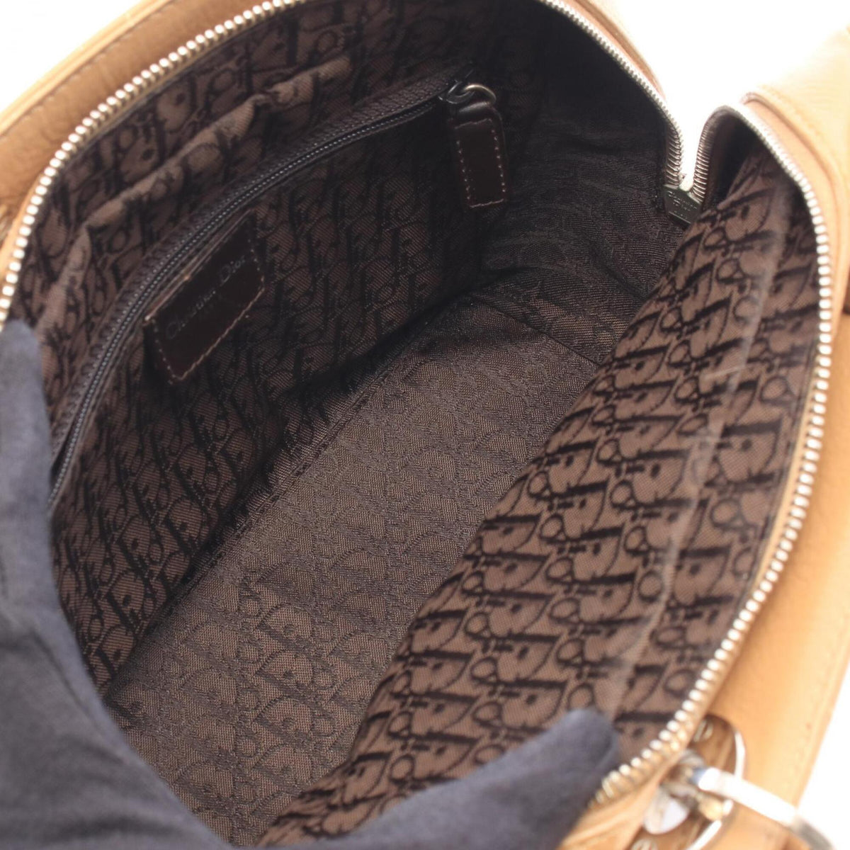 Christian Dior Dior Cannage Beige Calfskin Handbag