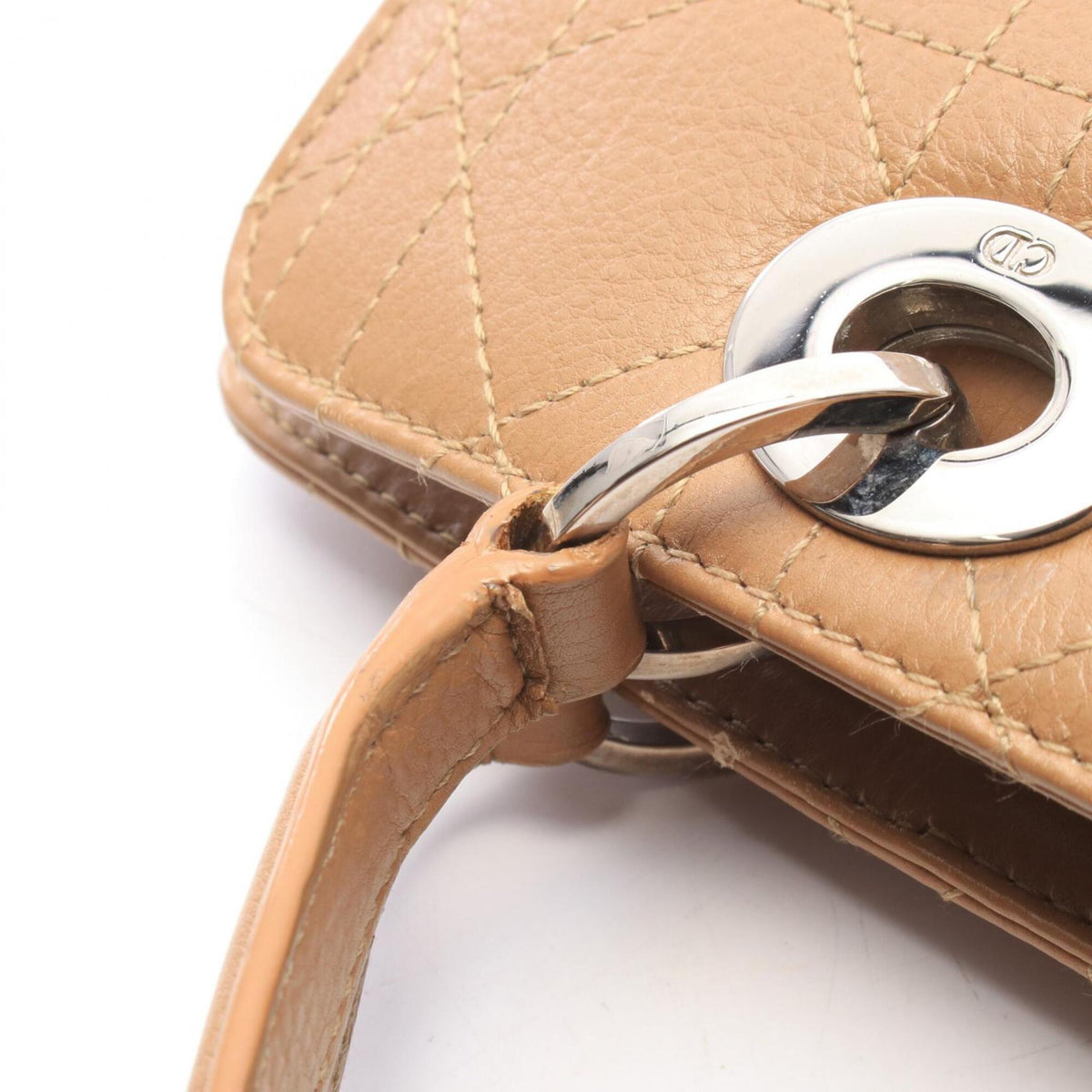 Christian Dior Dior Cannage Beige Calfskin Handbag
