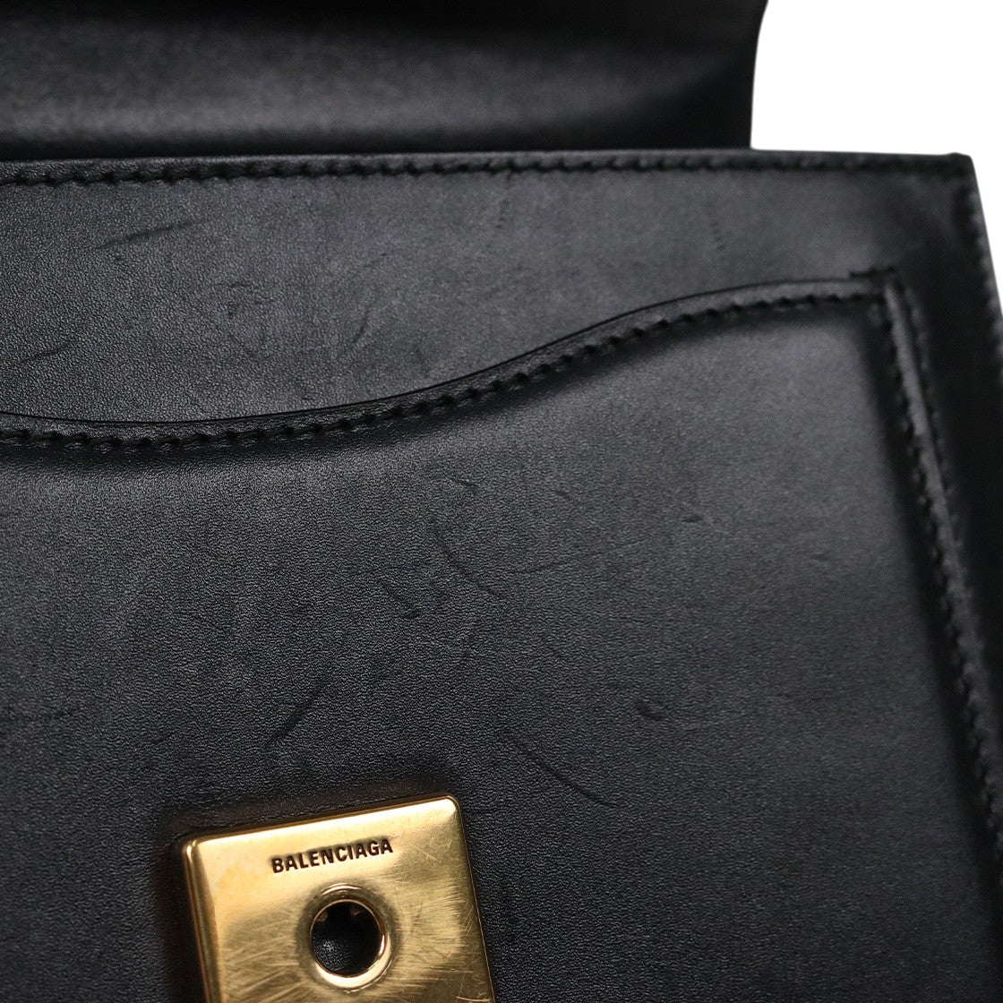 Balenciaga Black BB Flap Shoulder Bag