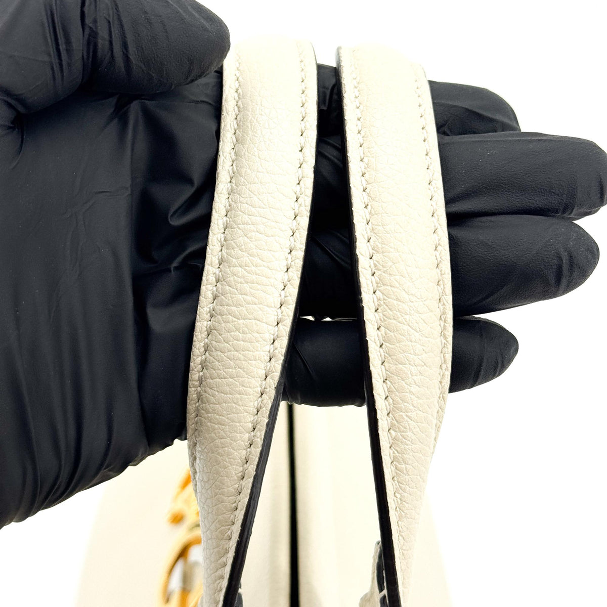 Gucci Zumi Small Top Handle Bag Ecru